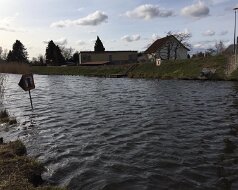 01.04.2022 Das erste Hochwasser nach dem Stegbau